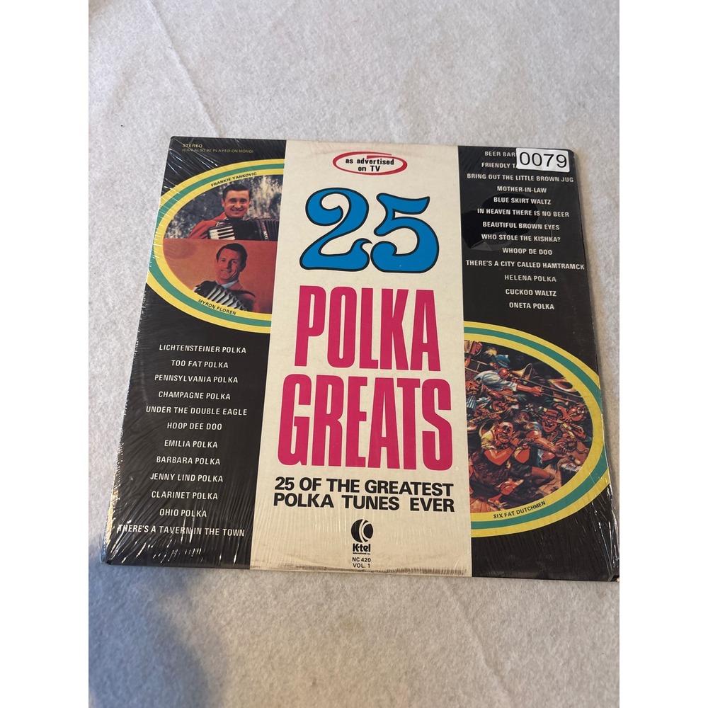 K-Tel 25‎ Polka Greats Vinyl LP Various Artists NC 420 Good 12 Inch 33 RPM 1971